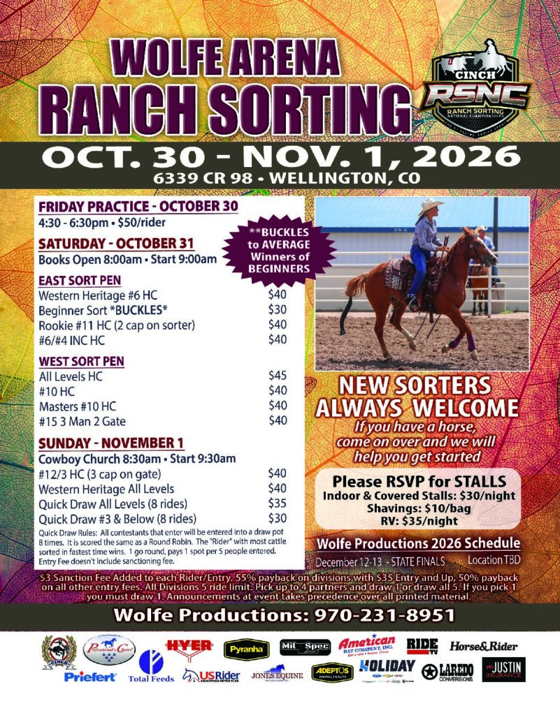 Wellington, CO – Wolfe Productions flyer