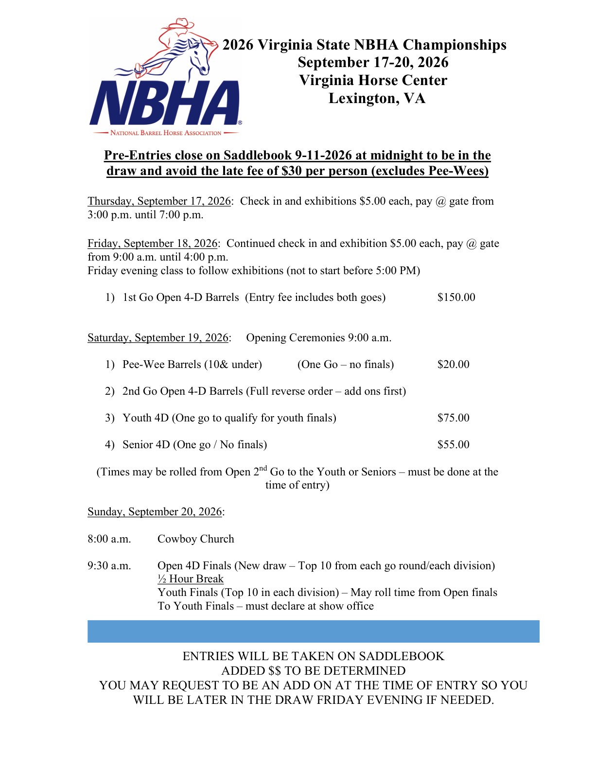2026 Virginia State Finals flyer