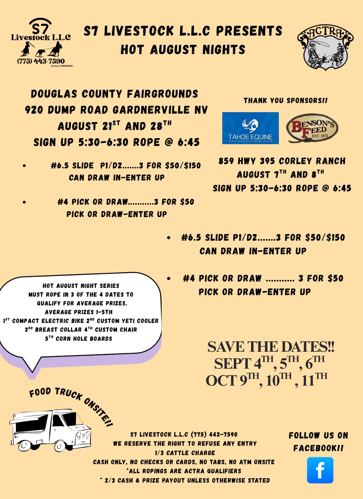 S7 Livestock – Gardnerville, NV flyer