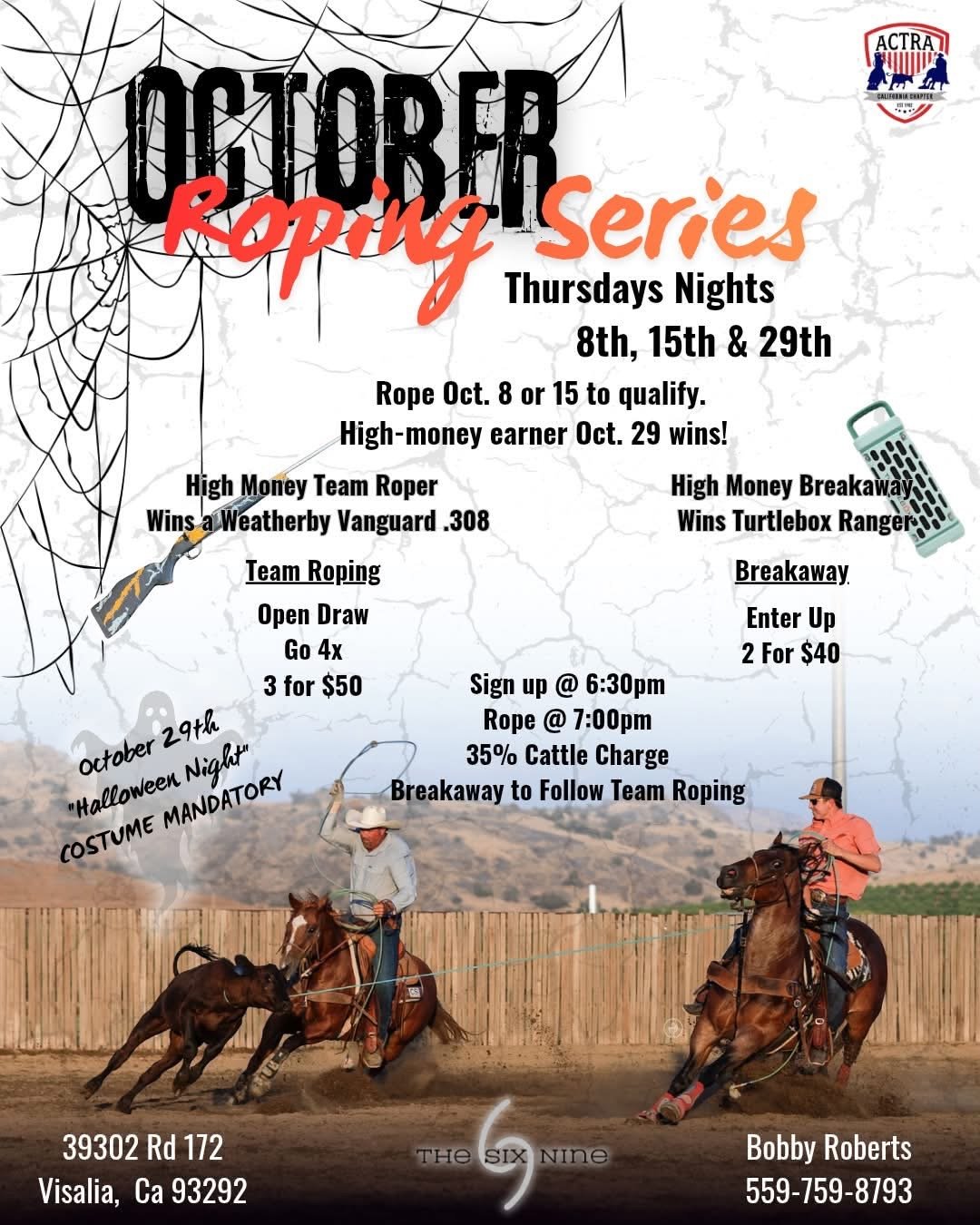 October Roping Series flyer