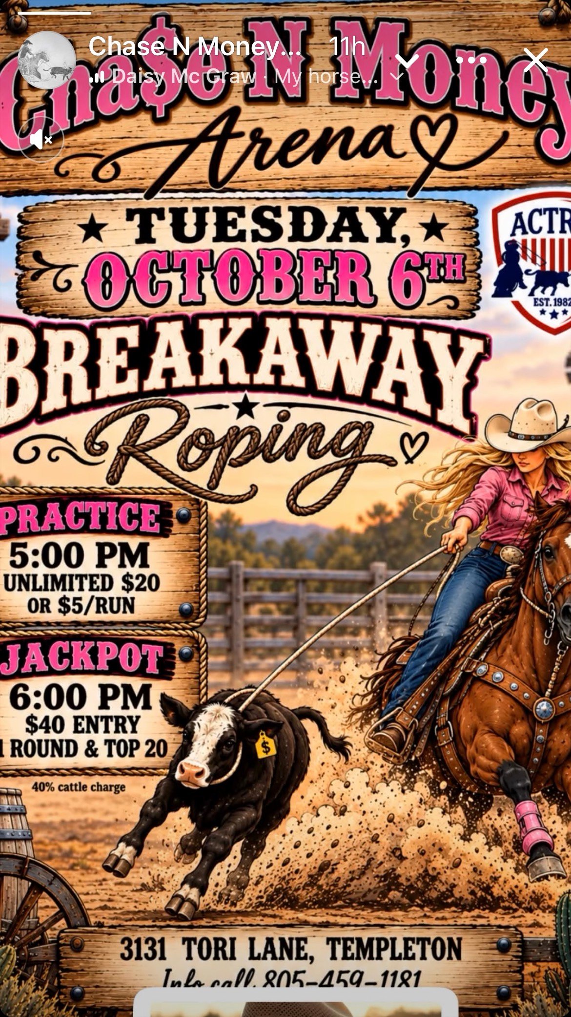 Breakaway Roping flyer