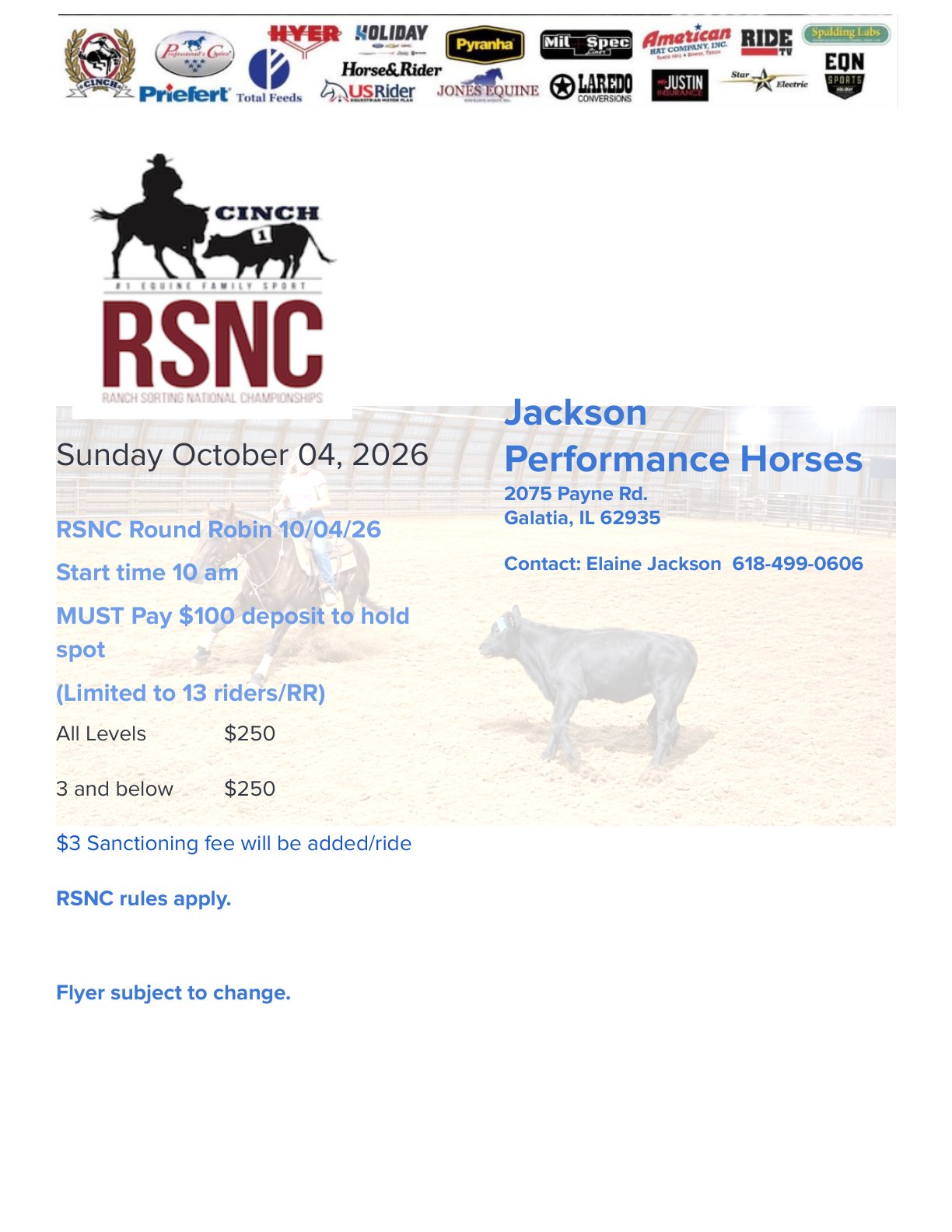 RSNC Round Robin flyer
